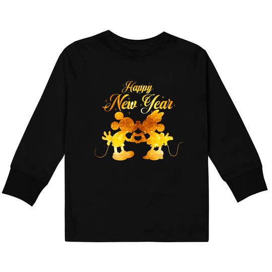 Disney Happy New Year Mickey & Minnie Kids Long Sleeve T-Shirt