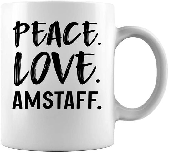 Peace Love AmStaff Mug Coffee Mug