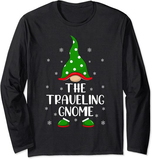 Matching Family The Traveling Gnome Christmas Long Sleeve