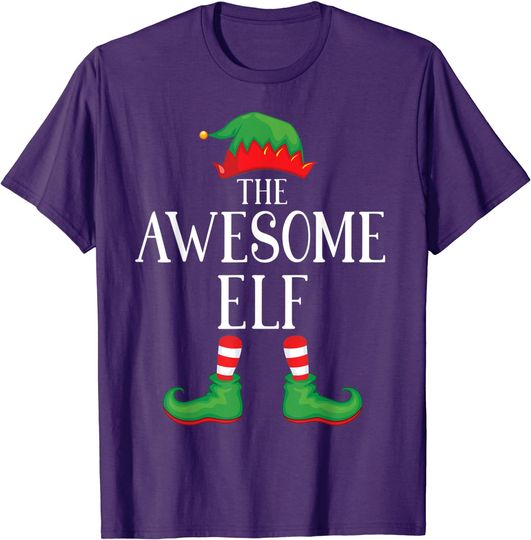 Awesome Elf Matching Group Xmas Funny Family Christmas T-Shirt