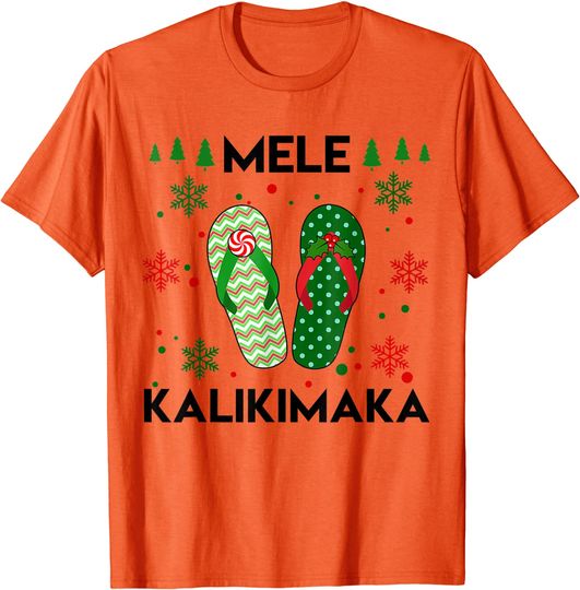 Mele Kalikimaka Flip Flops Christmas in Hawaii Beach Lovers T-Shirt