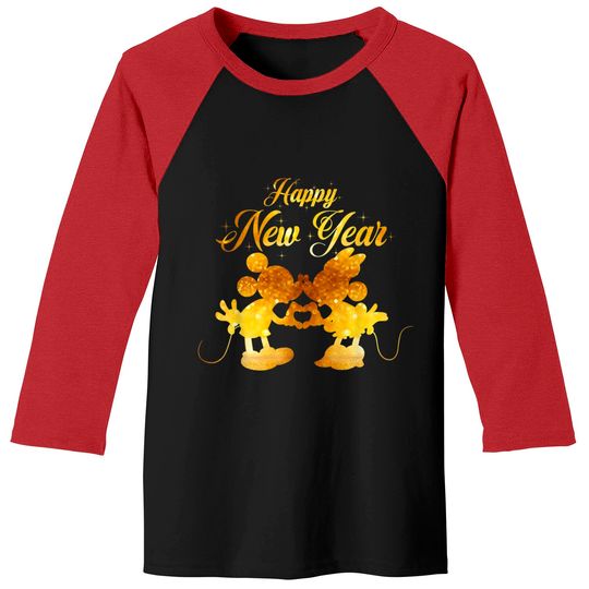 Disney Happy New Year Mickey & Minnie Baseball Tee