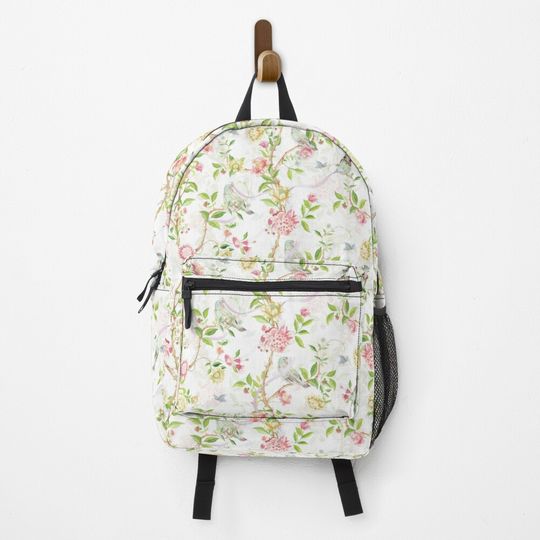 chinoiserie with Birds bows and rose flowers Backpack