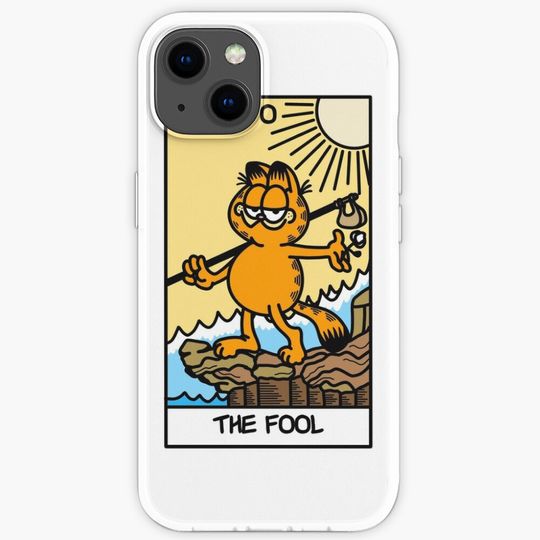 the fool tarot card but it's garfield  iPhone Case