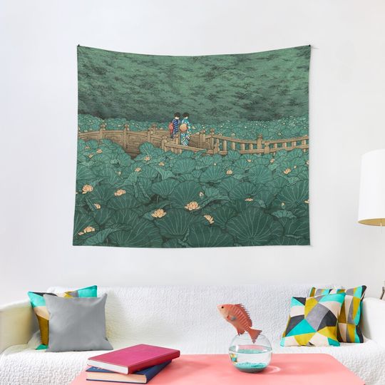 Shiba Benten ike - Hasui Kawase Tapestry