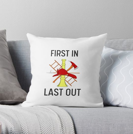 First In Last Out Throw Pillow