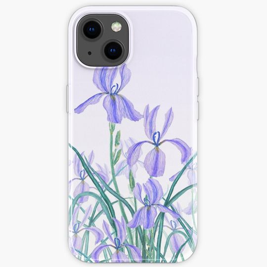 purple iris arrangement  iPhone Case