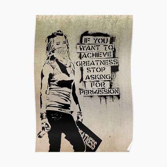 Banksy, greatness Premium Matte Vertical Poster