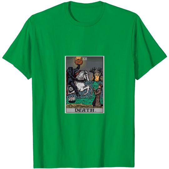 Death Tarot Card Headless Horseman Gothic Spooky H T Shirt
