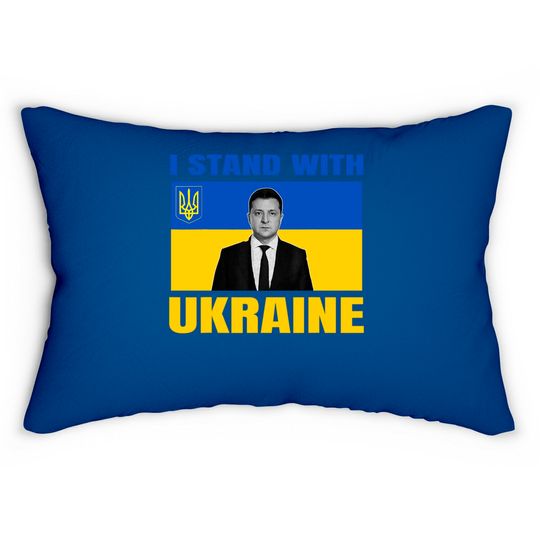 Zelensky President I Stand With Ukraine Support UKrainians Lumbar Pillows