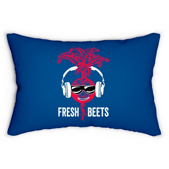 Vegitable Lumbar Pillows Fresh Beets - Funny Vegan Beetroot Music Pun
