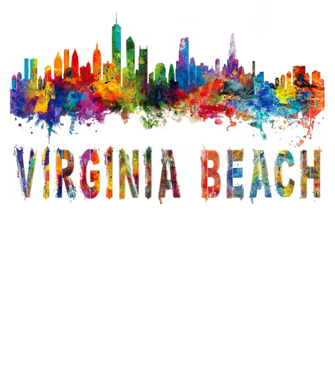 Virginia Beach Retro Watercolor T-Shirt
