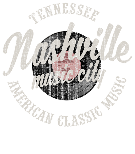 Nashville Music City Vinyl Vintage T Shirt