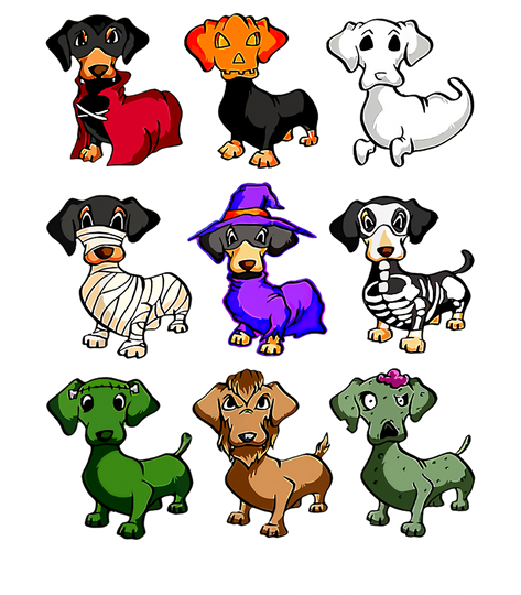 Dachshund Happy Halloweiner Funny Halloween Dogs Lover T-Shirt
