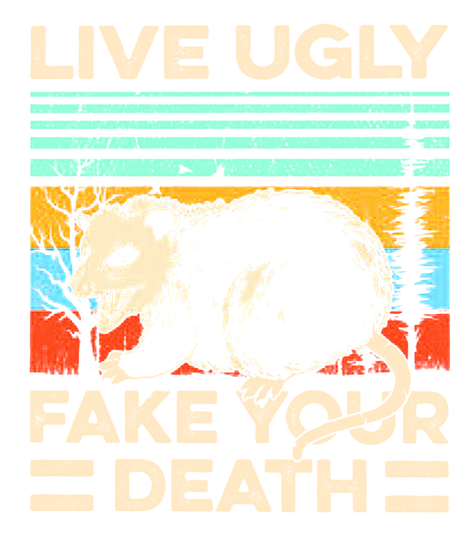 Live Ugly Fake Your Death Retro Vintage Opossum Premium T-Shirt