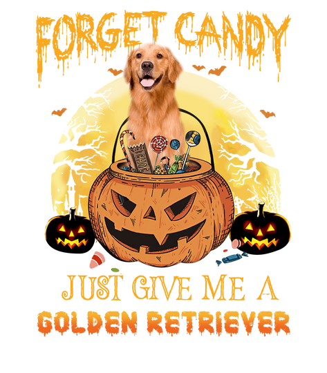 Candy Pumpkin Golden Retriever T-Shirt