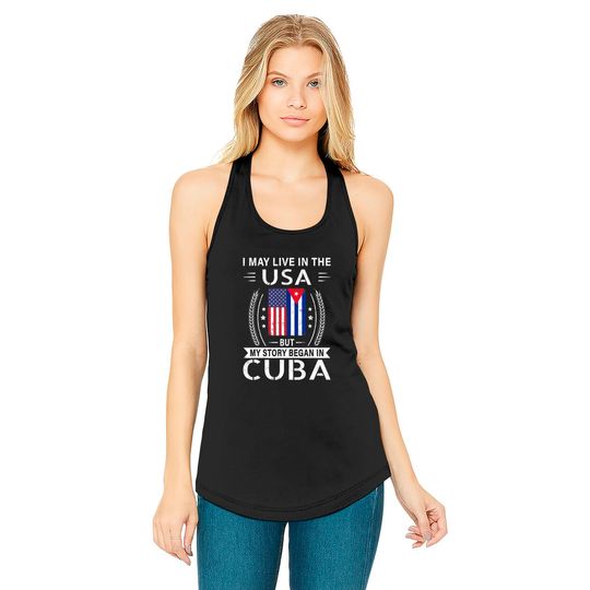 American Cuban Flag Tank Tops - My Story Began In Cuba