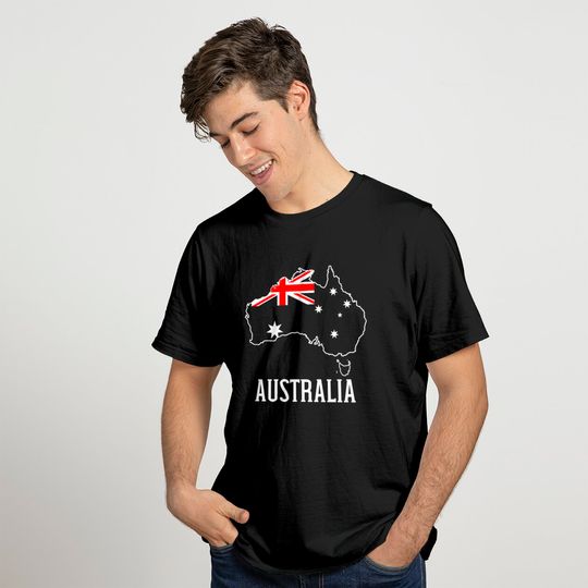 Australia Map Flag T Shirt