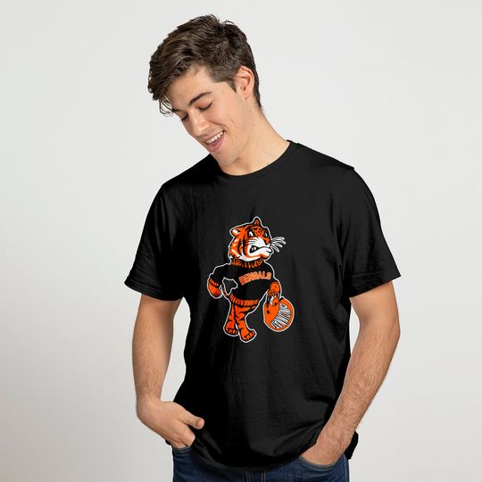 Cincinnati Bengals ))(( Retro Mascot Fan Design - Cincinnati Bengals - T-Shirt