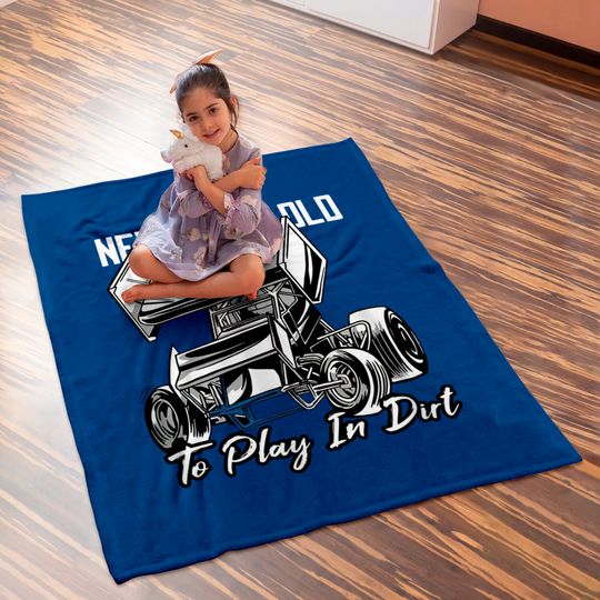 Sprint Car / Dirt Track Racing: Play In Dirt Baby Blanket