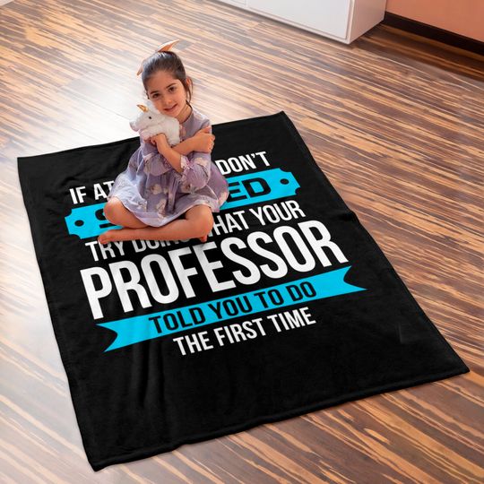 Professor Baby Blankets Funny Appreciation Gift