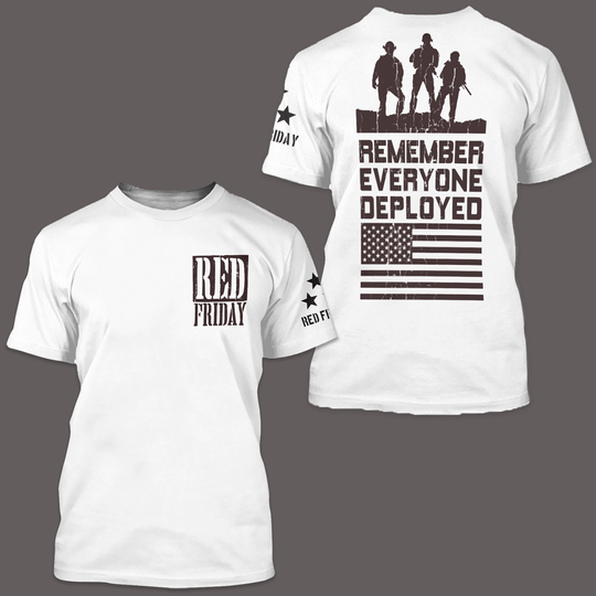 Bone Head Outfitters R.E.D. Soldiers-Remember Everyone Deployed R.E.D. Friday T-Shirt