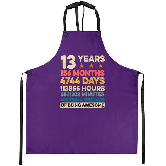 Vintage 13th Birthday Gift 13 Years Old 156 Months Aprons