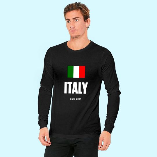 Euro 2021 Men's Long Sleeves Italy Double Sided Team Flag