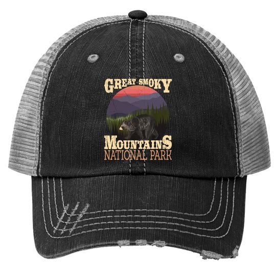Great Smoky Mountains National Park - Hiking & Camping Trucker Hat