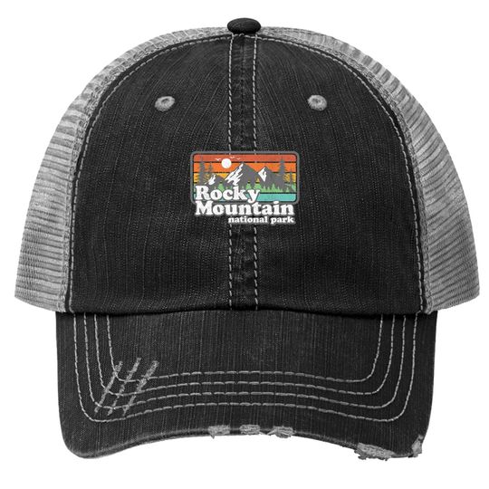 Rocky Mountain National Park Colorado Hiking Camping Gift Trucker Hat