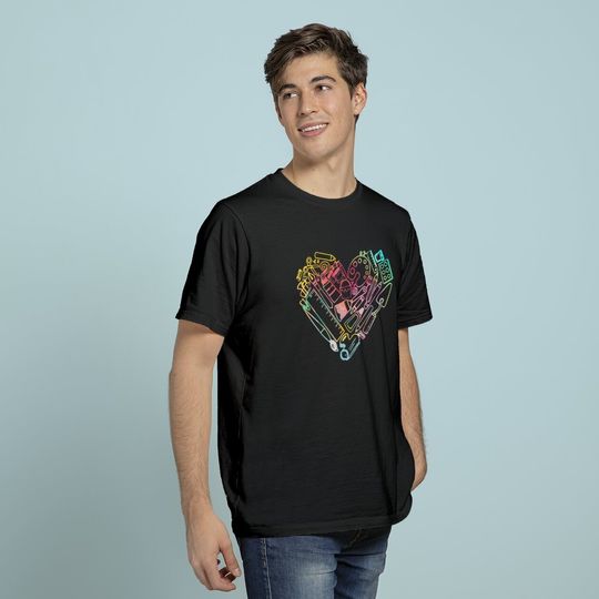 Heart Shape Love Watercolor Art Teacher T Shirt