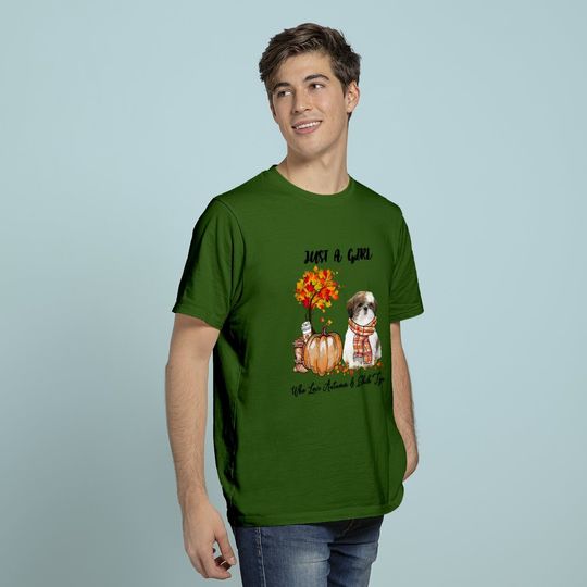 Just A Girl Who Loves Autumn And Shih Tzu T-Shirt