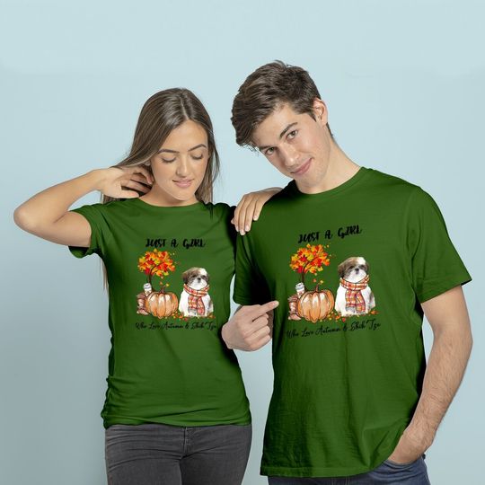 Just A Girl Who Loves Autumn And Shih Tzu T-Shirt