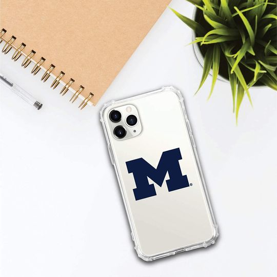 University of Michigan V2 Clear Tough Edge Phone Case - iPhone