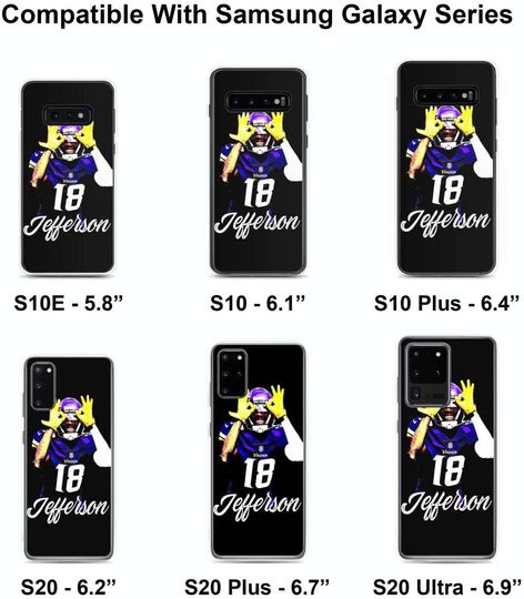 Justin Jefferson Vikings Football Phone Case Compatible with All iPhones