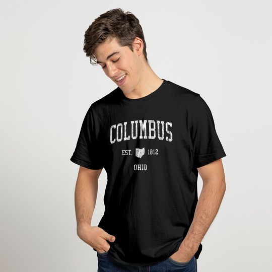 Columbus Ohio T-Shirt Vintage Sports Design Columbus OH Tee