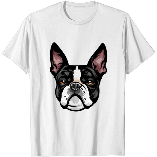 Cool Boston Terrier Face T-Shirt