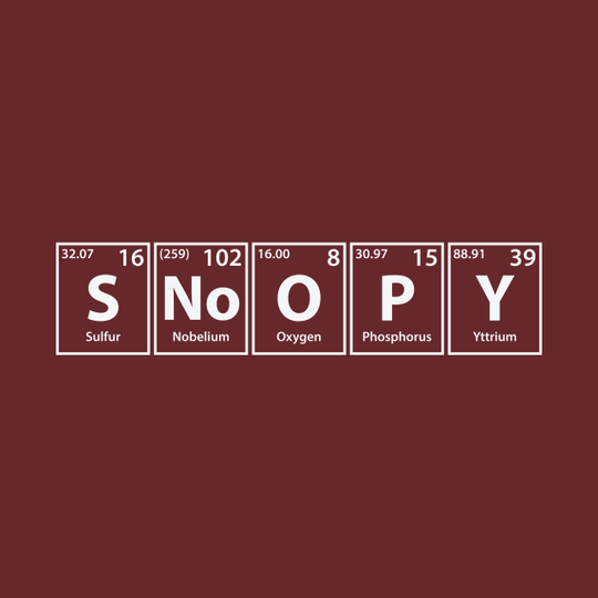 Snoopy (S-No-O-P-Y) Periodic Elements Spelling - Snoopy - iPhone Case