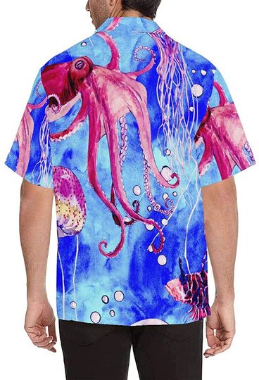 Mermaid Tails Starfishes Jellyfishes Hawaiian Shirt