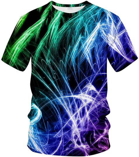 Unisex Creative 3D Printed T-Shirt Abstract Optical Illusion Graphic Tees