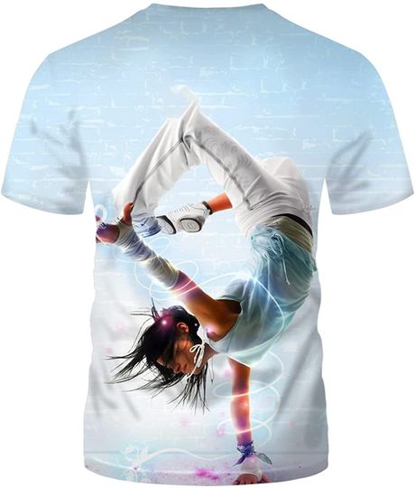Unisex Hip Hop Pattern 3D Printed Tops Tees Casual Short Sleeve T Shirts for Men Women