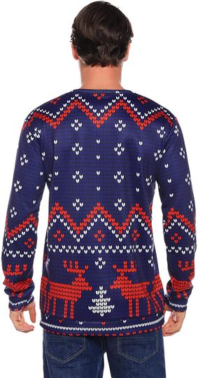 Ugly Christmas Sweatshirts Pullover Funny Design 3D Digital Printing Holiday Novelty Shirts