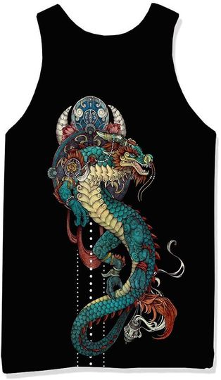 Men's Tank Top 3D Print Myth Dragon Sleeveless