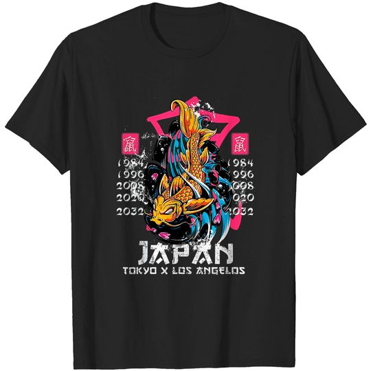 Riot Society Japan Koi Lotus Pullover T-Shirt S-5XL 
