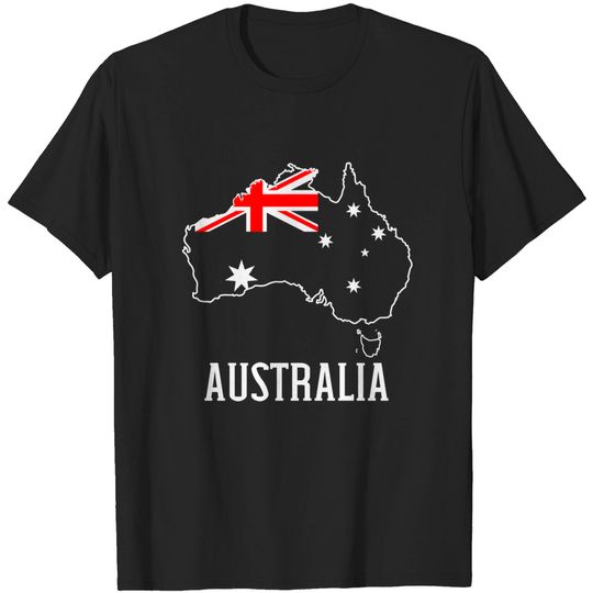 Australia Map Flag T Shirt