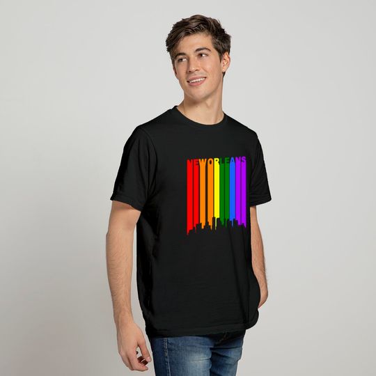New Orleans Louisiana Rainbow LGBT Gay Pride T Shirt