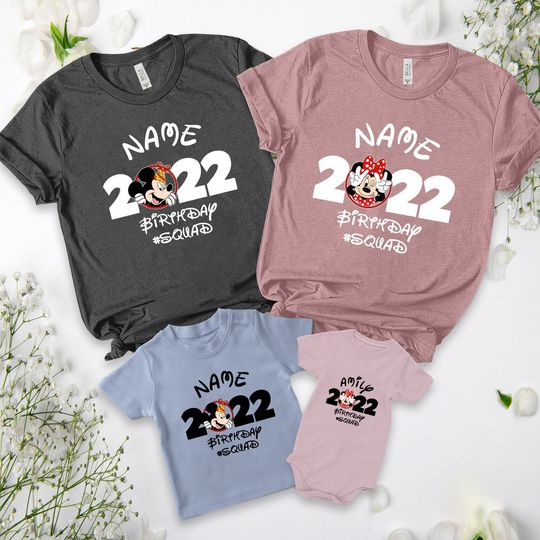 Custom Disney Birthday 2022 Disney Matching Shirt Personalized Disney Family T Shirt